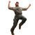 Excited Woodworker Jumping Vinyl Car Decal Sticker – Waterproof & UV-Resistant 4.0"