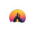 Medieval Cartoon Sunset Logo Vinyl Car Decal Sticker – Waterproof & UV-Resistant 4.0"