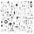 Random Symbols White Background Vinyl Car Decal Sticker – Waterproof & UV-Resistant 4.0"