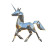Silver Unicorn Origami Dawn Vinyl Car Decal Sticker – Waterproof & UV-Resistant 4.0"