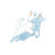 White Cat Flying Sky Vinyl Car Decal Sticker – Waterproof & UV-Resistant 4.0"