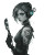 Steampunk Girl Cyberpunk Knife Vinyl Car Decal Sticker – Waterproof & UV-Resistant 4.0"