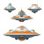 Alien Saucer Spaceship Views Vinyl Car Decal Sticker – Waterproof & UV-Resistant 4.0"