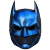 Blue Metal Batman Mask Vinyl Car Decal Sticker – Waterproof & UV-Resistant 4.0"