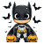 Cute Chibi Batman Pumpkins Vinyl Car Decal Sticker – Waterproof & UV-Resistant 4.0"
