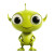 Cute Green Alien Pixar Vinyl Car Decal Sticker – Waterproof & UV-Resistant 4.0"