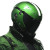 Cyberpunk Helmet Green Armor Vinyl Car Decal Sticker – Waterproof & UV-Resistant 4.0"