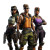 Fortnite Characters Black Background Vinyl Car Decal Sticker – Waterproof & UV-Resistant 4.0"