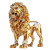 Golden Lion 3D Metal Vinyl Car Decal Sticker – Waterproof & UV-Resistant 4.0"