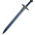 Medieval Steel Sword Dark Blue Vinyl Car Decal Sticker – Waterproof & UV-Resistant 4.0"