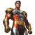 Muscular Superhero Metallic Outfit Vinyl Car Decal Sticker – Waterproof & UV-Resistant 4.0"
