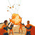 Orange Superheroes Magic Explosion Vinyl Car Decal Sticker – Waterproof & UV-Resistant 4.0"