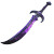 Purple Black Magician Sword Vinyl Car Decal Sticker – Waterproof & UV-Resistant 4.0"
