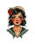 Sailor Jerry Lady Portrait Vinyl Car Decal Sticker – Waterproof & UV-Resistant 4.0"