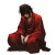 Young Man Red Robes Peaceful Vinyl Car Decal Sticker – Waterproof & UV-Resistant 4.0"