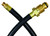 JR Propane Hose 07-30665 1/4 Inch Inside Diameter Rubber Pigtail Hose; Prest-O-Lite POL End x 1/4 Inch Inverted Flare; 48 Inch Length; UL/CSA Approved