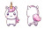 Baby Unicorn Back View Vinyl Car Decal Sticker – Waterproof & UV-Resistant 6.0"