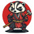 Badger Samurai Hammer Vinyl Car Decal Sticker – Waterproof & UV-Resistant 4.0"