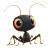 Big Cute Smiling Ant Vinyl Car Decal Sticker – Waterproof & UV-Resistant 4.0"