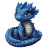 Blue Coiled Baby Dragon Vinyl Car Decal Sticker – Waterproof & UV-Resistant 4.0"