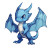 Blue Wyvern Chibi Vinyl Car Decal Sticker – Waterproof & UV-Resistant 4.0"