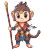 Cartoon Wukong Staff Vinyl Car Decal Sticker – Waterproof & UV-Resistant 4.0"