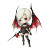 Chibi Dark Souls Demon Vinyl Car Decal Sticker – Waterproof & UV-Resistant 4.0"