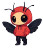Chibi Red Bug Hoodie Vinyl Car Decal Sticker – Waterproof & UV-Resistant 4.0"