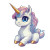 Cute Baby Unicorn Manga Vinyl Car Decal Sticker – Waterproof & UV-Resistant 4.0"