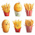 Cute Cartoon Potatoes Fries Vinyl Car Decal Sticker – Waterproof & UV-Resistant 4.0"