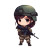 Cute Chibi Army Vinyl Car Decal Sticker – Waterproof & UV-Resistant 4.0"