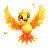 Cute Phoenix Flying Glow Vinyl Car Decal Sticker – Waterproof & UV-Resistant 4.0"