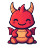 Cute Red Dragon Mascot Vinyl Car Decal Sticker – Waterproof & UV-Resistant 4.0"