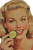 1950S Woman Cucumber Slice Vinyl Car Decal Sticker – Waterproof & UV-Resistant 4.0"