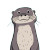 2D Cartoon Otter Zoomed Vinyl Car Decal Sticker – Waterproof & UV-Resistant 4.0"
