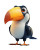 3D Cartoon Toucan Bird Vinyl Car Decal Sticker – Waterproof & UV-Resistant 4.0"