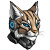 3D Lynx Robotic Head Vinyl Car Decal Sticker – Waterproof & UV-Resistant 4.0"