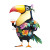 3D Toucan Character Sheet Vinyl Car Decal Sticker – Waterproof & UV-Resistant 4.0"