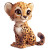Adorable Baby Cheetah Cartoon Vinyl Car Decal Sticker – Waterproof & UV-Resistant 4.0"