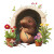 Adorable Mole Gardening Vinyl Car Decal Sticker – Waterproof & UV-Resistant 4.0"