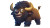 Anthropomorphic Bison Front View Vinyl Car Decal Sticker – Waterproof & UV-Resistant 7.14"