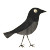Anthropomorphic Crow Walking Illustration Vinyl Car Decal Sticker – Waterproof & UV-Resistant 4.0"
