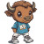 Baby Bison Sneakers Tshirt Vinyl Car Decal Sticker – Waterproof & UV-Resistant 4.0"