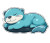 Baby Blue Otter Sleeping Vinyl Car Decal Sticker – Waterproof & UV-Resistant 4.7"