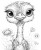 Baby Kids Cute Ostrich Vinyl Car Decal Sticker – Waterproof & UV-Resistant 4.05"