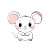 Baby Mouse Kawaii Art Vinyl Car Decal Sticker – Waterproof & UV-Resistant 4.0"