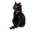 Black Cat Snow Vinyl Car Decal Sticker – Waterproof & UV-Resistant 4.0"