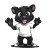 Black Panther Mascot Waving Vinyl Car Decal Sticker – Waterproof & UV-Resistant 4.0"