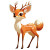 Cartoon Fox Deer Hybrid Vinyl Car Decal Sticker – Waterproof & UV-Resistant 4.0"