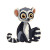 Cartoon Lemur Simple Background Vinyl Car Decal Sticker – Waterproof & UV-Resistant 4.0"